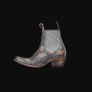 Freebird “Faith” leather distressed cowboy midi